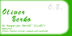 oliver berko business card